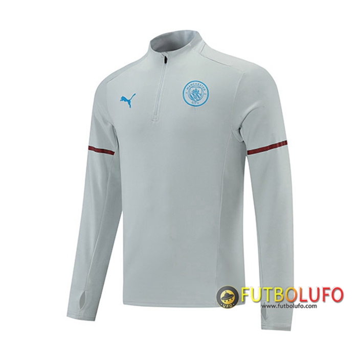 Sudadera De Entrenamiento Manchester City Gris 2021/2022
