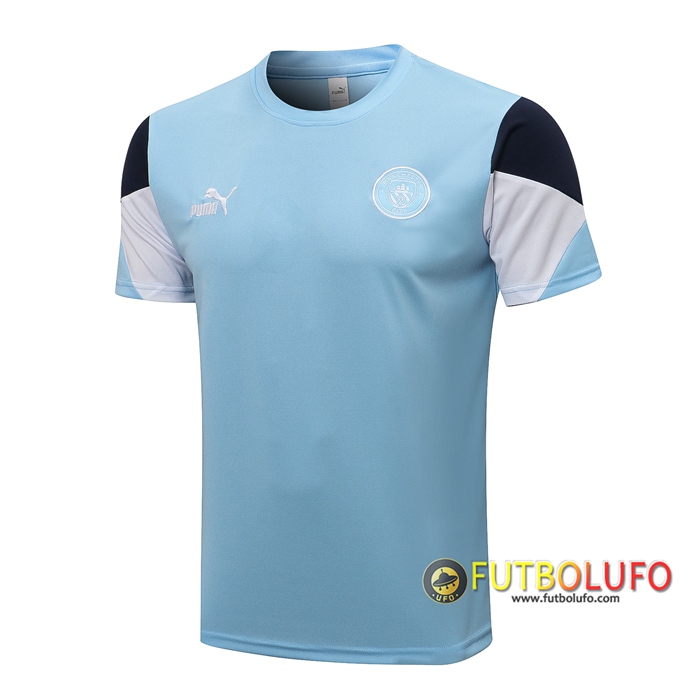 Camiseta Entrenamiento Manchester City Azul/Negro/Blanca 2021/2022