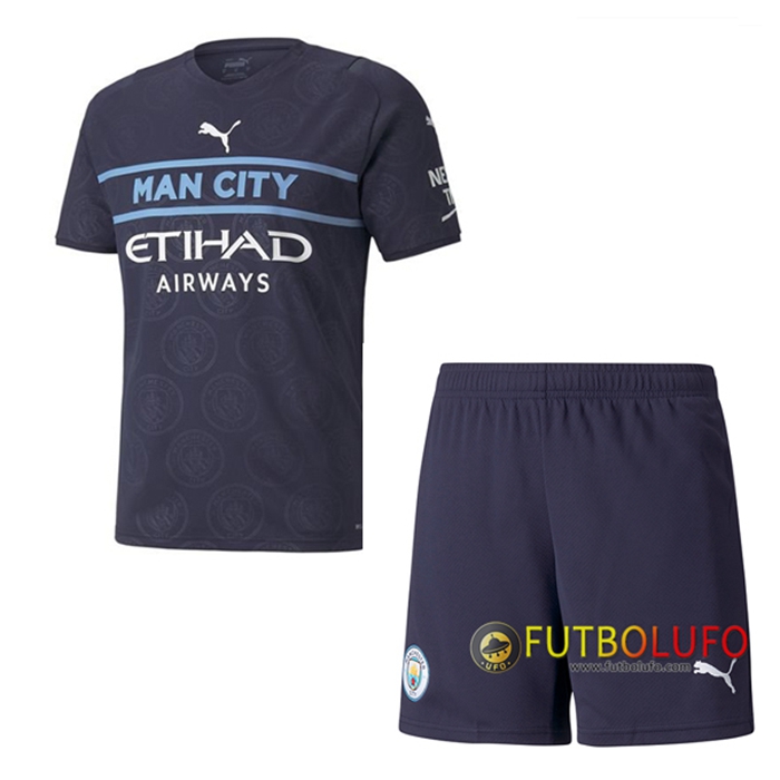 Traje Camiseta Futbol Manchester City Tercero + Cortos 2021/2022