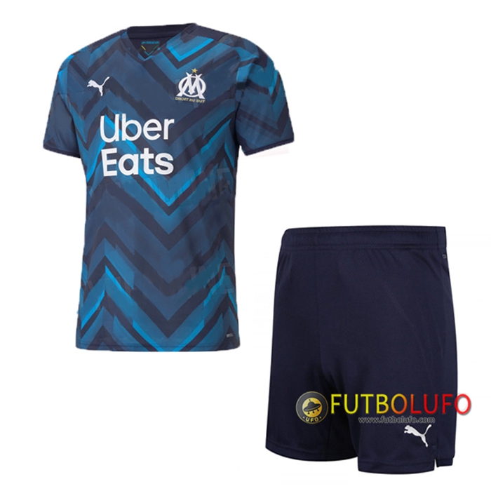Traje Camiseta Futbol Marsella OM Alternativo + Cortos 2021/2022