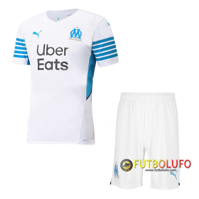 Traje Camiseta Futbol Marsella OM Titular + Cortos 2021/2022