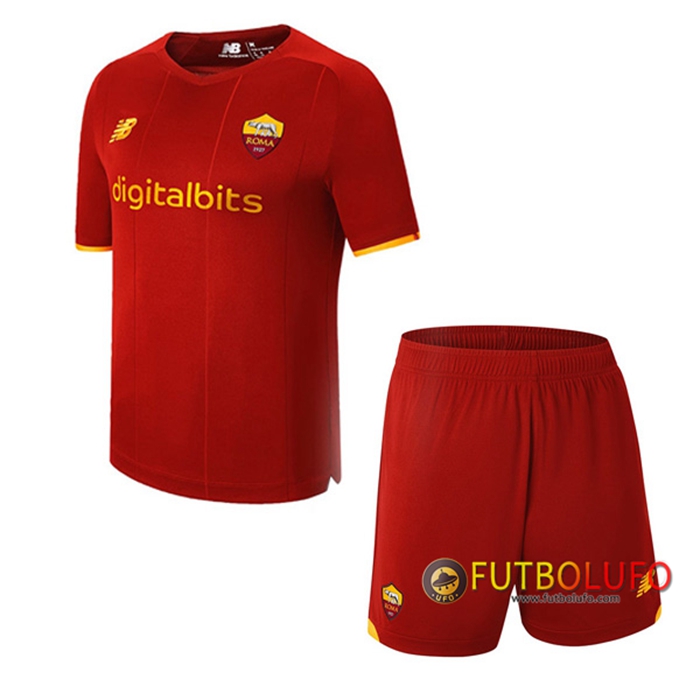 Traje Camiseta Futbol AS Roma Titular + Cortos 2021/2022