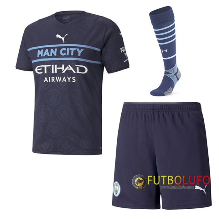 Traje Camiseta Futbol Manchester City Tercero (Cortos + Calcetines) 2021/2022