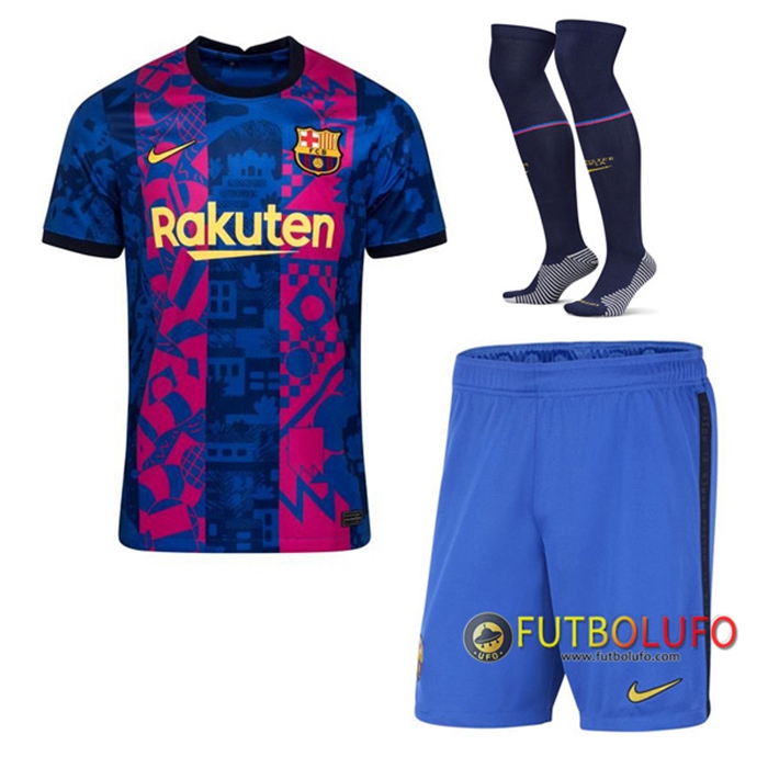 Traje Camiseta Futbol FC Barcelona Tercero (Cortos + Calcetines) 2021/2022