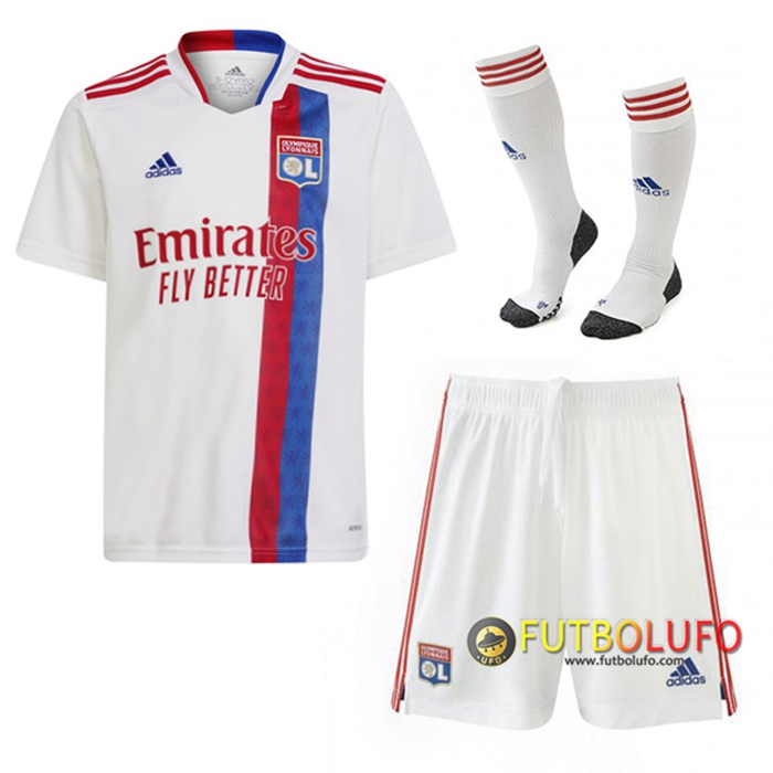 Traje Camiseta Futbol Lyon Titular (Cortos + Calcetines) 2021/2022