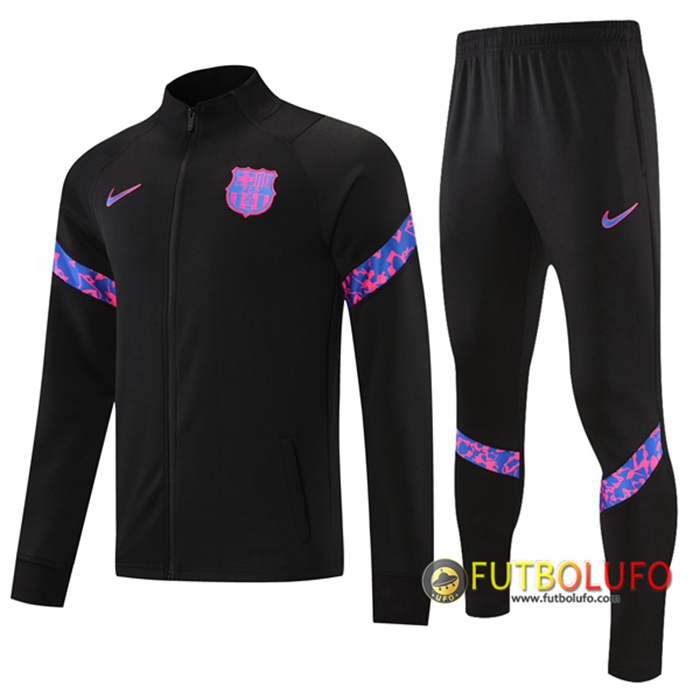 Chandal Equipos De Futbol - Chaqueta FC Barcelona Negro/Purpura 2021/2022