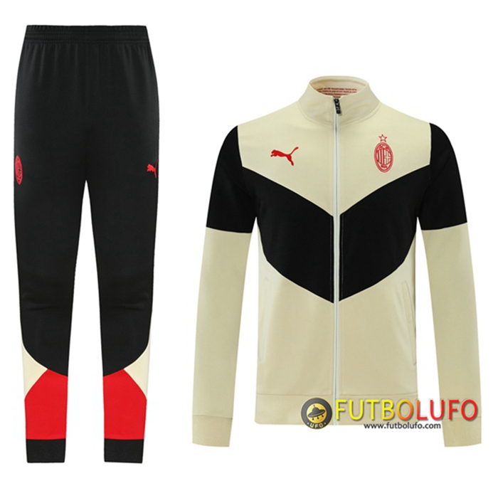 Chandal Equipos De Futbol - Chaqueta AC Milan Amarillo/Negro 2021/2022