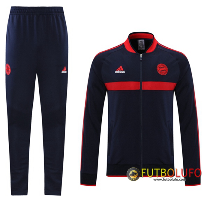 Chandal Equipos De Futbol - Chaqueta Bayern Munich Negro/Rojo 2021/2022
