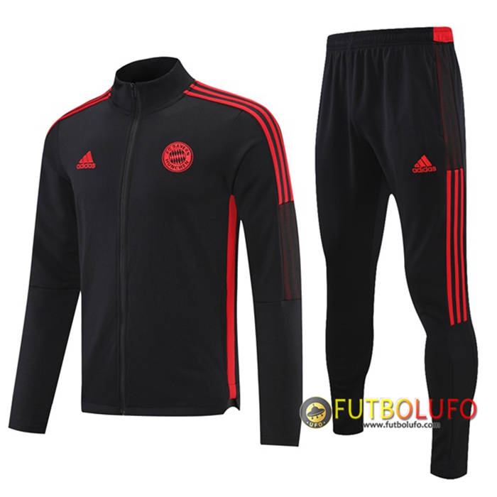 Chandal Equipos De Futbol - Chaqueta Bayern Munich Rojo/Negro 2021/2022