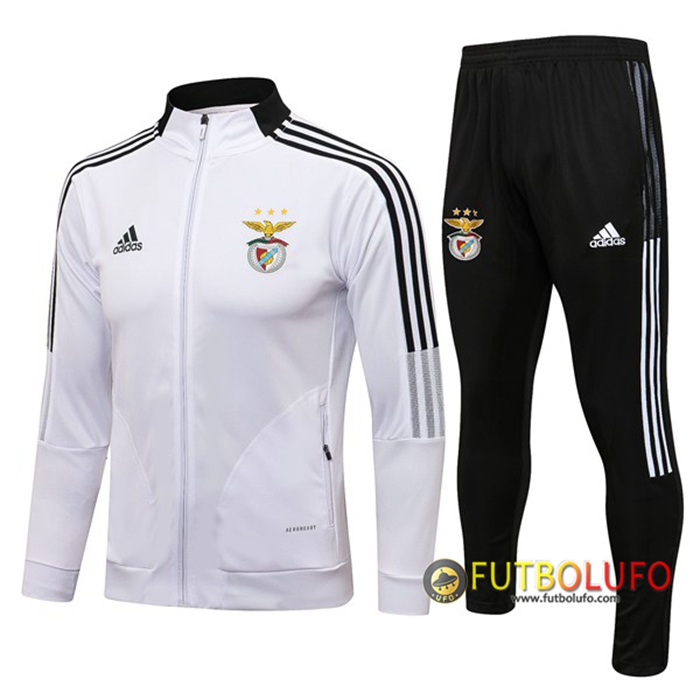 Chandal Equipos De Futbol - Chaqueta S.L.Benfica Blanca 2021/2022