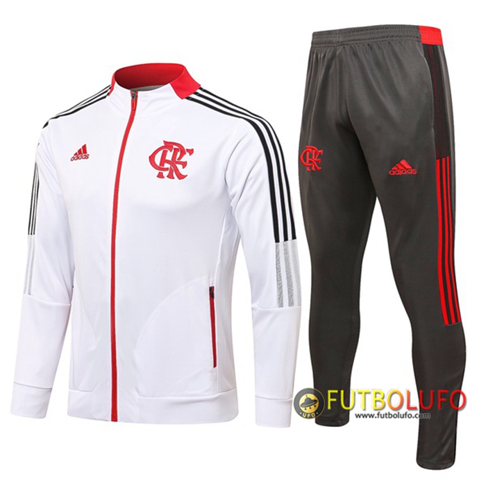 Chandal Equipos De Futbol - Chaqueta Flamengo Blanca 2021/2022