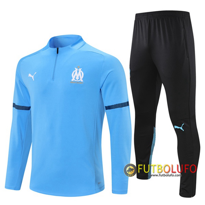 Chandal Equipos De Futbol Marsella OM Ninos Azul/Negro 2021/2022