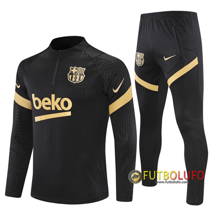 Chandal Equipos De Futbol FC Barcelona Ninos Negro/Amarillo 2021/2022