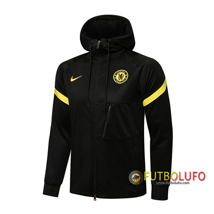 Chaqueta Con Capucha FC Chelsea Negro/Amarillo 2021/2022