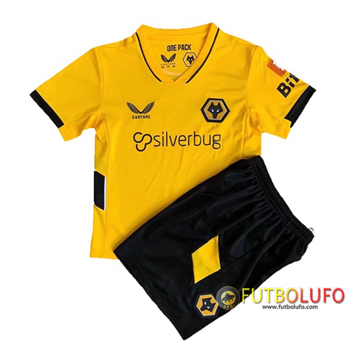 Camiseta Futbol Wolves Ninos Titular 2021/2022