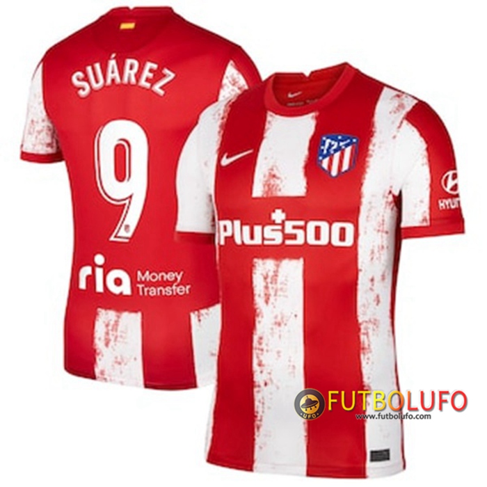 Camiseta Futbol Atletico Madrid (Suarez 9) Titular 2021/2022