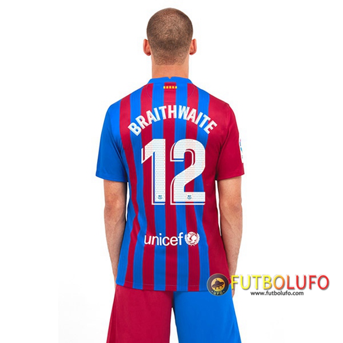 Camiseta Futbol FC Barcelona (Martin Brathwaie 12) Titular 2021/2022