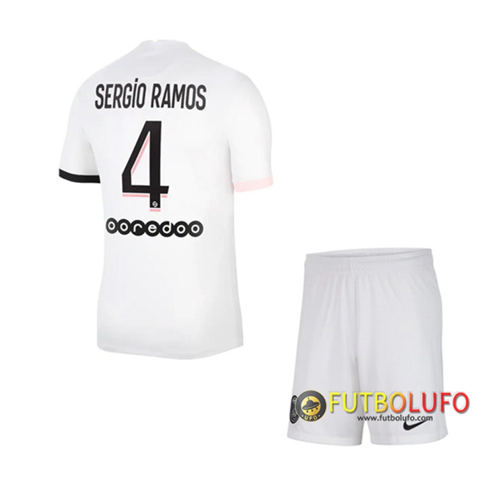 Camiseta Futbol Jordan PSG (Sergio Ramos 4) Ninos Alternativo 2021/2022