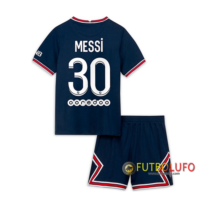 Camiseta Futbol Jordan PSG (Messi 30) Ninos Titular 2021/2022