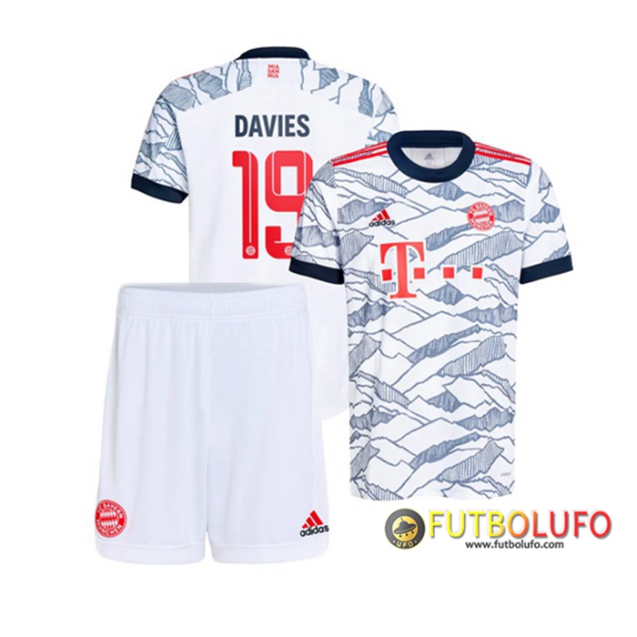 Camiseta Futbol Bayern Munich (Davies 19) Ninos Tercero 2021/2022