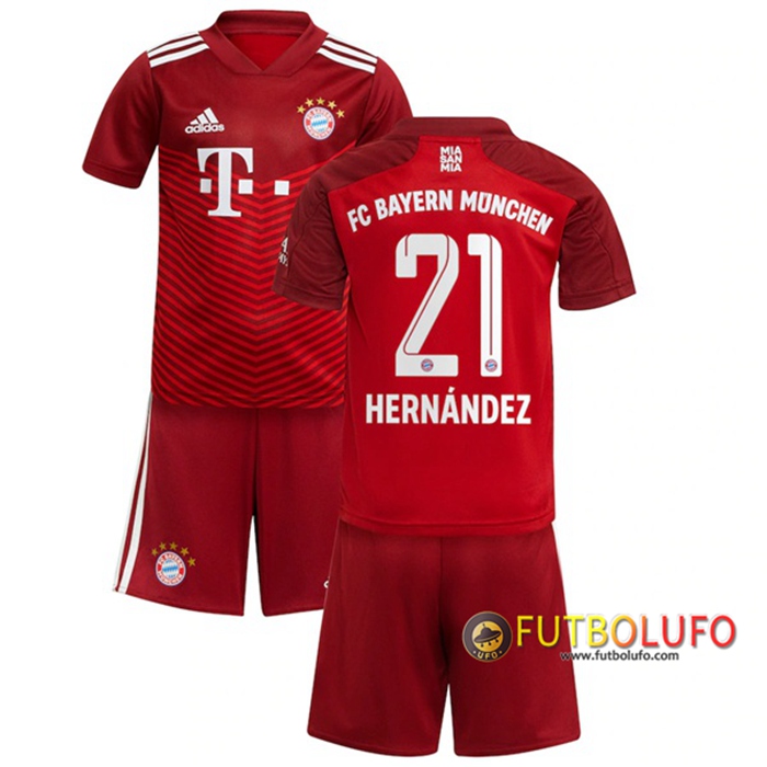 Camiseta Futbol Bayern Munich (Hernandez 21) Ninos Titular 2021/2022