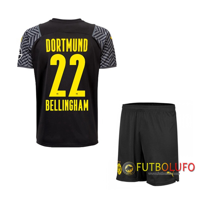 Camiseta Futbol Dortmund BVB (Bellingham 22) Ninos Alternativo 2021/2022