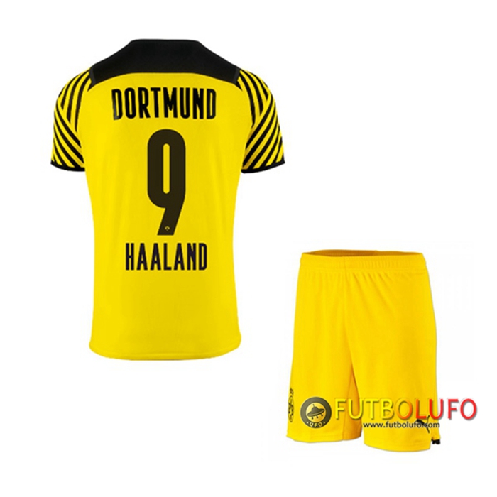 Camiseta Futbol Dortmund BVB (Haaland 9) Ninos Titular 2021/2022