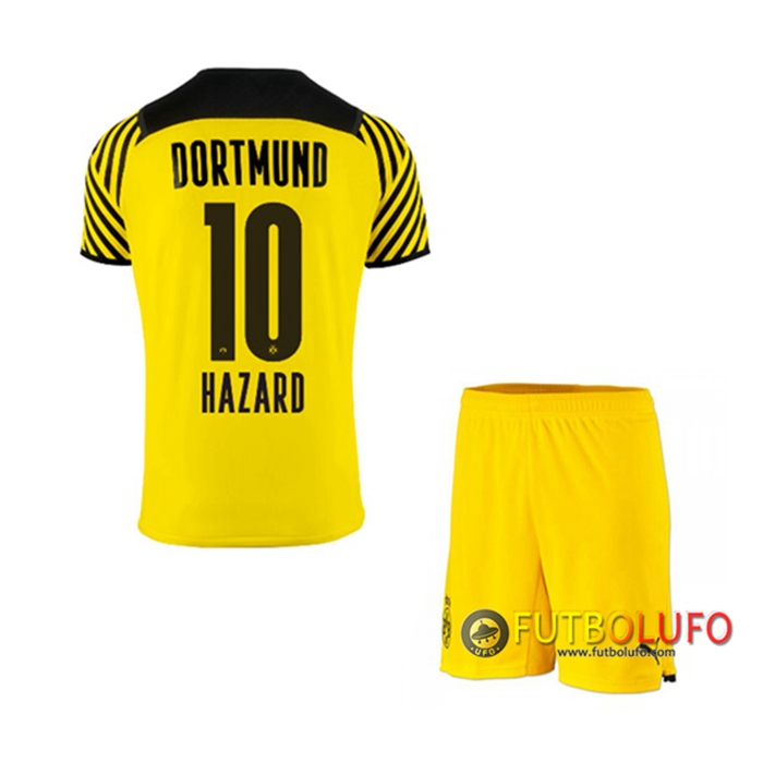 Camiseta Futbol Dortmund BVB (Hazard 10) Ninos Titular 2021/2022