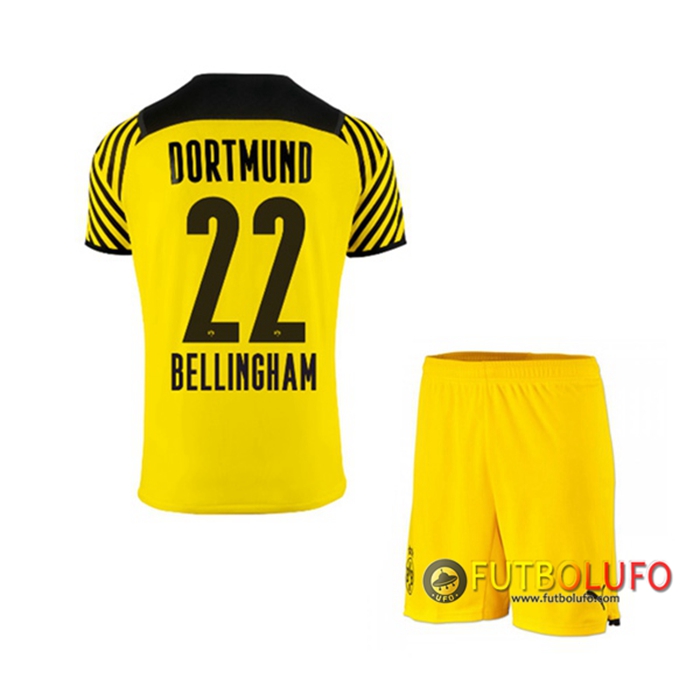 Camiseta Futbol Dortmund BVB (Bellingham 22) Ninos Titular 2021/2022