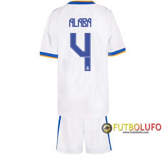 Camiseta Futbol Real Madrid (Alaba 4) Ninos Titular 2021/2022