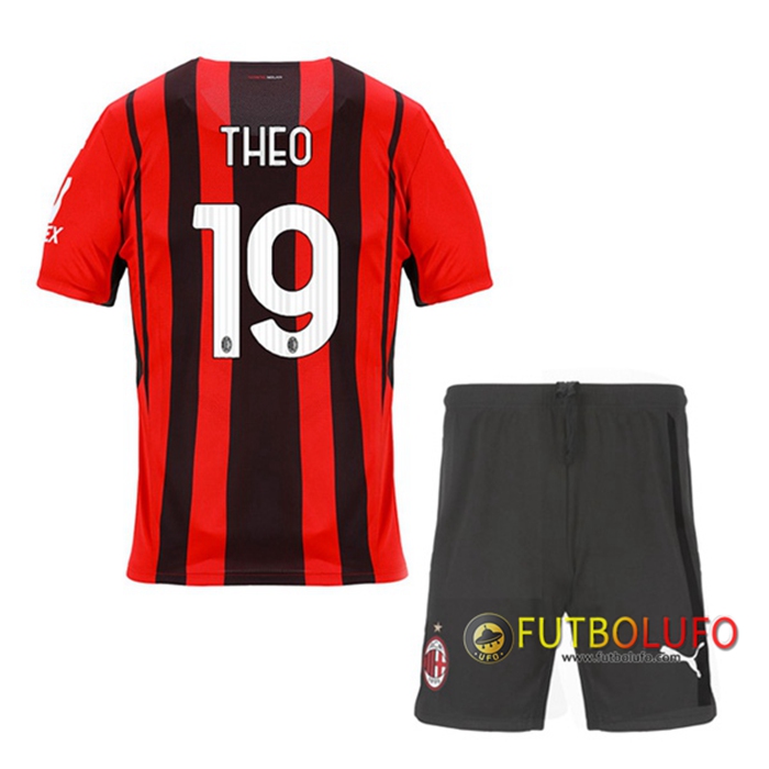 Camiseta Futbol AC Milan (THEO 19) Ninos Titular2021/2022
