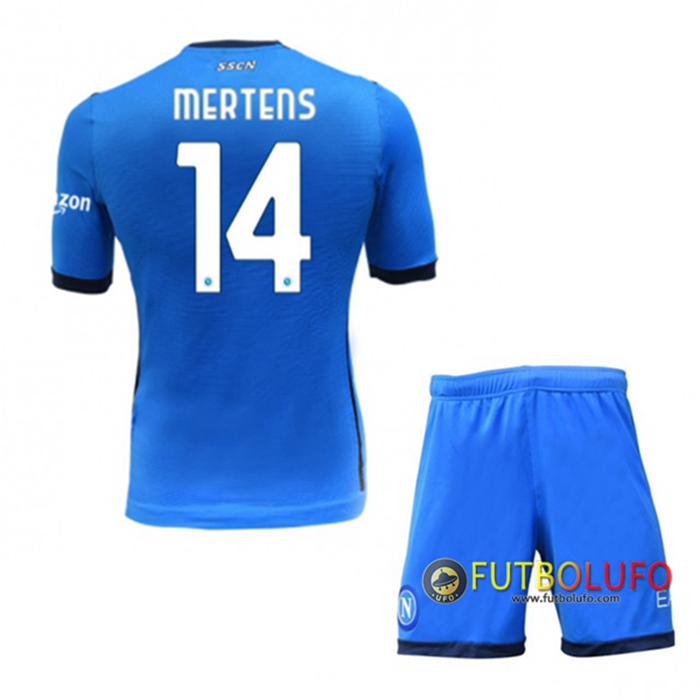 Camiseta Futbol SSC Napoli (MERTENS 14) Ninos Titular 2021/2022