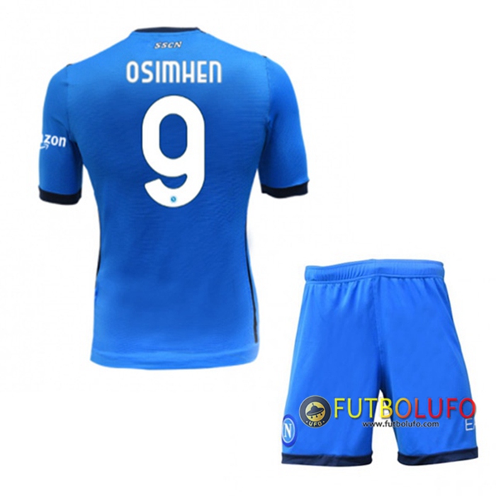 Camiseta Futbol SSC Napoli (OSIMHEN 9) Ninos Titular 2021/2022