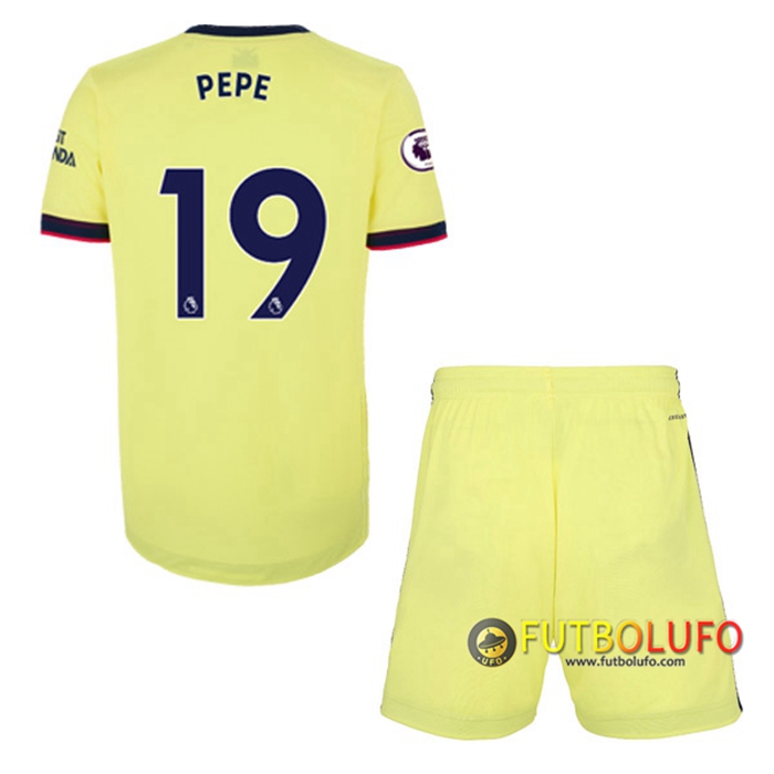 Camiseta Futbol FC Arsenal (Nicolas Pepe 19) Ninos Alternativo 2021/2022