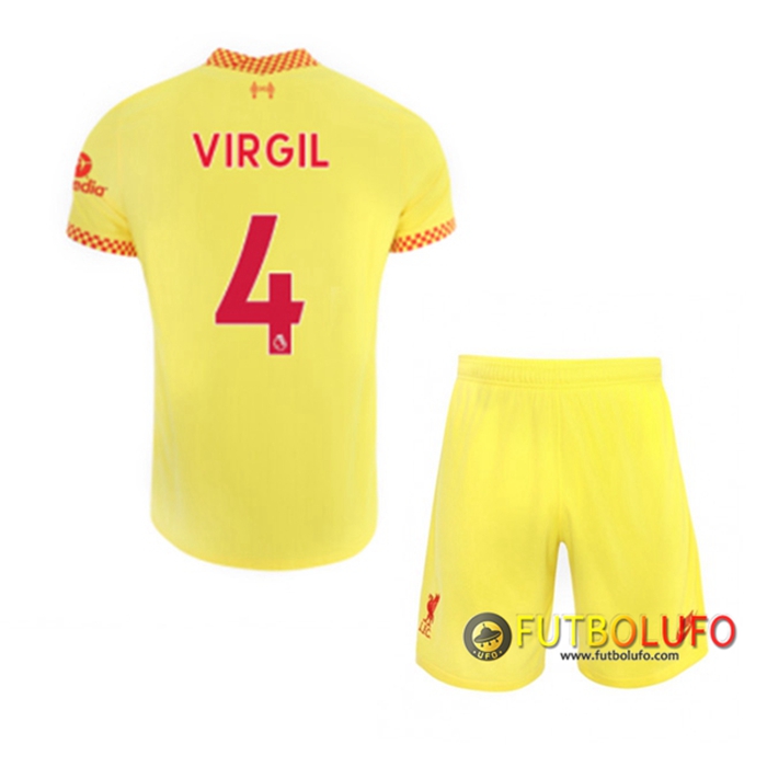 Camiseta Futbol FC Liverpool (Virgil 4) Ninos Tercero 2021/2022