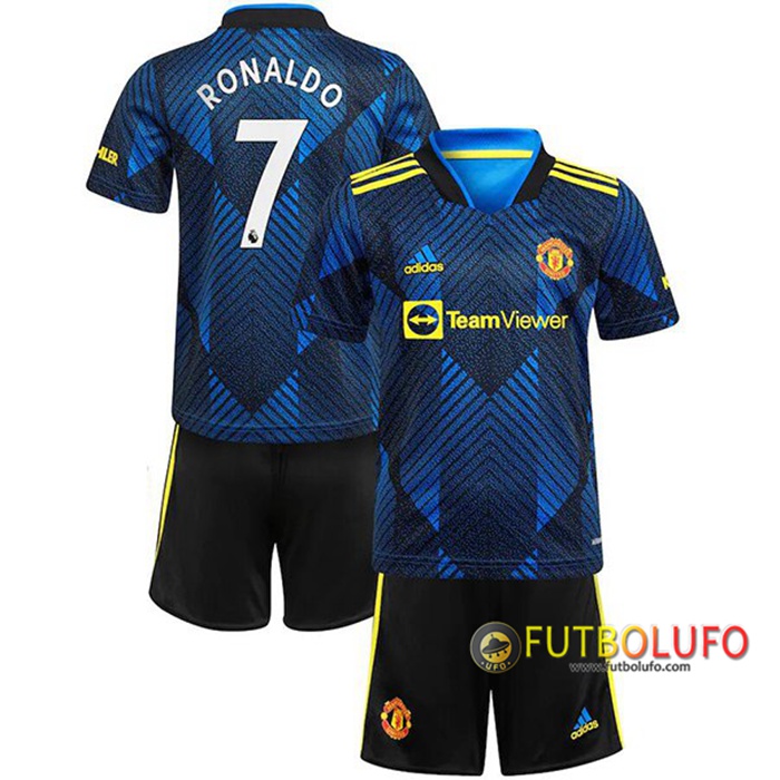 Camiseta Futbol Manchester United (Ronaldo 7) Ninos Tercero 2021/2022