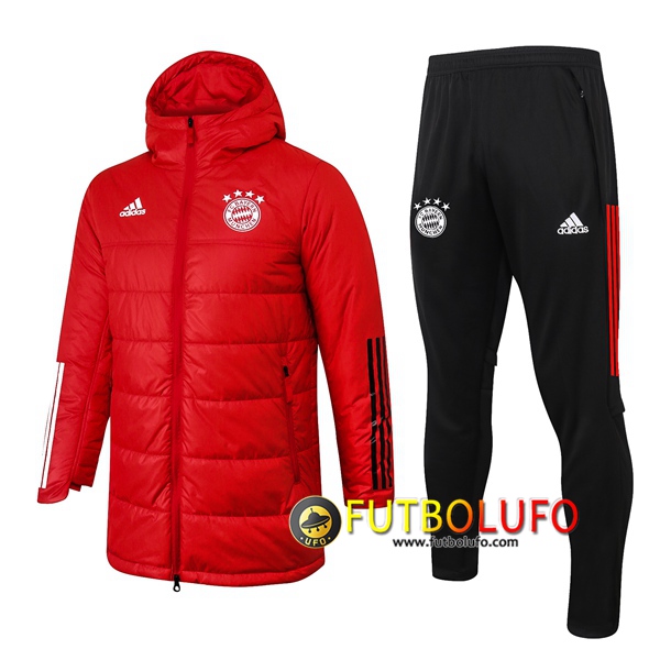 Chaqueta De Plumas Bayern Munich Roja + Pantalones 2020 2021