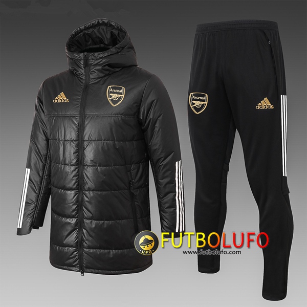 Chaqueta De Plumas Arsenal Negro + Pantalones 2020 2021