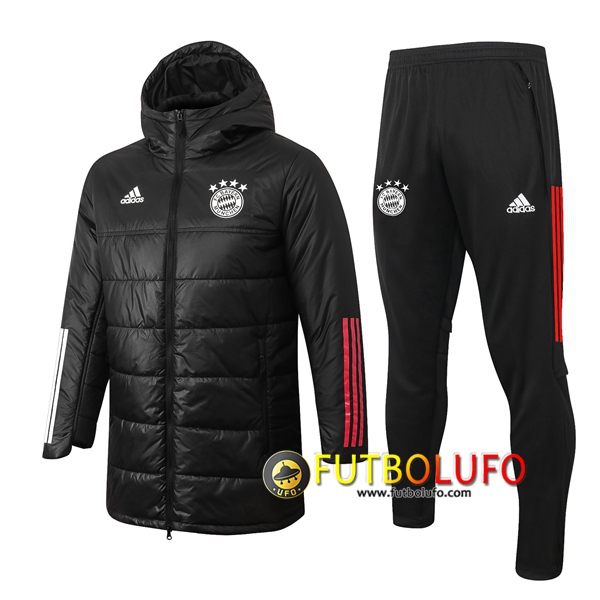 Chaqueta De Plumas Bayern Munich Negro + Pantalones 2020 2021