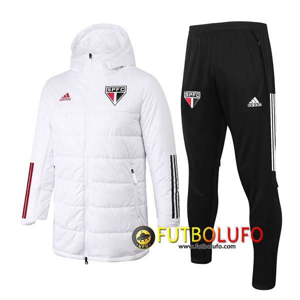 Chaqueta De Plumas Sao Paulo FC Blanco + Pantalones 2020 2021