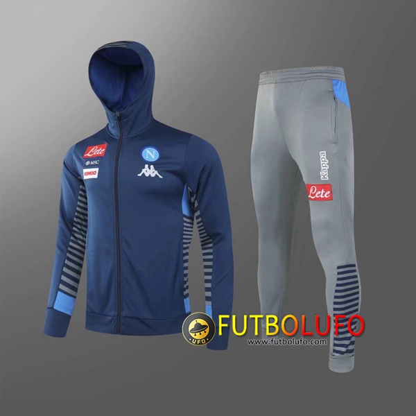 Chandal del SSC Napoles Azul 2020 2021 Chaqueta con capucha + Pantalones