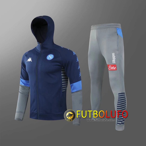 Chandal del SSC Napoles Azul 2020 2021 Chaqueta con capucha + Pantalones