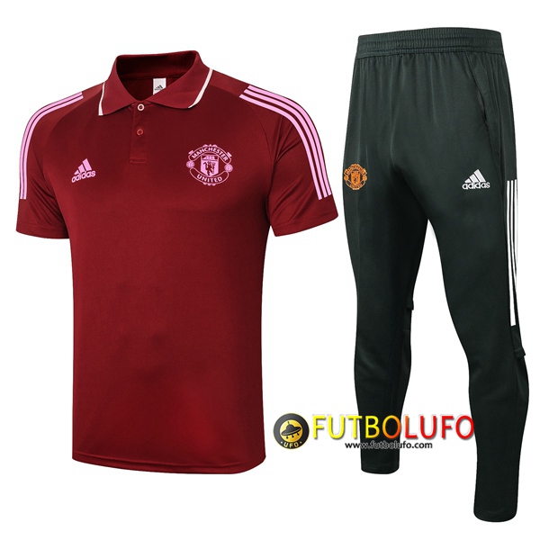 Polo Futbol Manchester United + Pantalones Roja 2020/2021