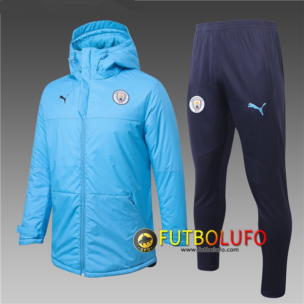 Chaqueta De Plumas Manchester City Azul + Pantalones 2020 2021