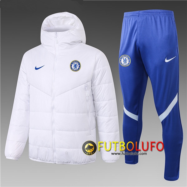 Chaqueta De Plumas FC Chelsea Blanco + Pantalones 2020 2021