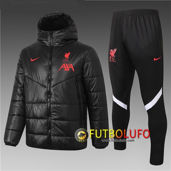 Chaqueta De Plumas FC Liverpool Negro + Pantalones 2020 2021