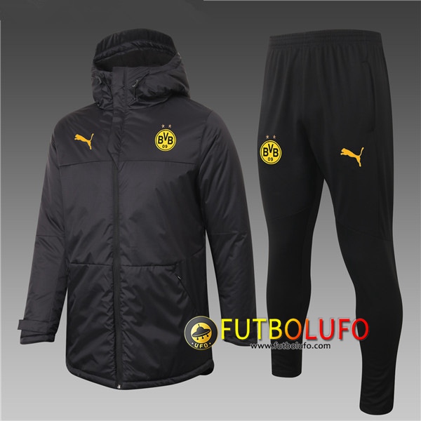 Chaqueta De Plumas Dortmund BVB Negro + Pantalones 2020 2021