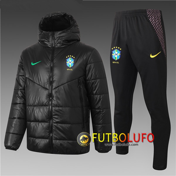 Chaqueta De Plumas Brasil Negro + Pantalones 2020 2021