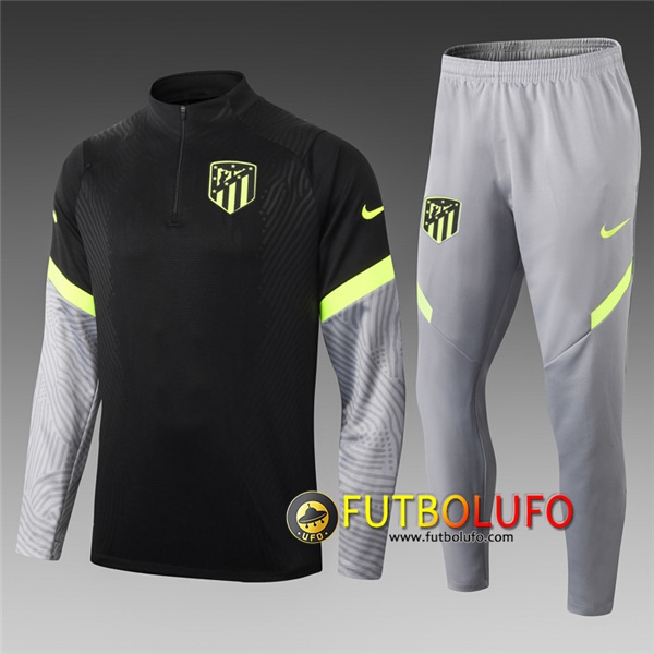 Chandal del Atletico Madrid Ninos Negro 2020/2021 Sudadera + Pantalones