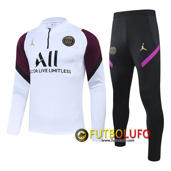 Chandal del PSG Jordan Ninos Blanco 2020/2021 Sudadera + Pantalones